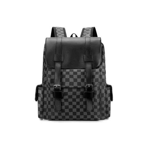 H YXIANG ПУ (полиуретан) Рюкзак Стандартный Мужской Черный Коричневый