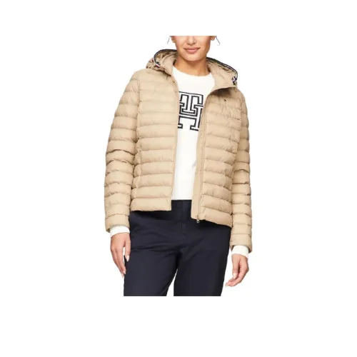 Tommy Hilfiger Хлопковый пуховик пальто женское хаки
