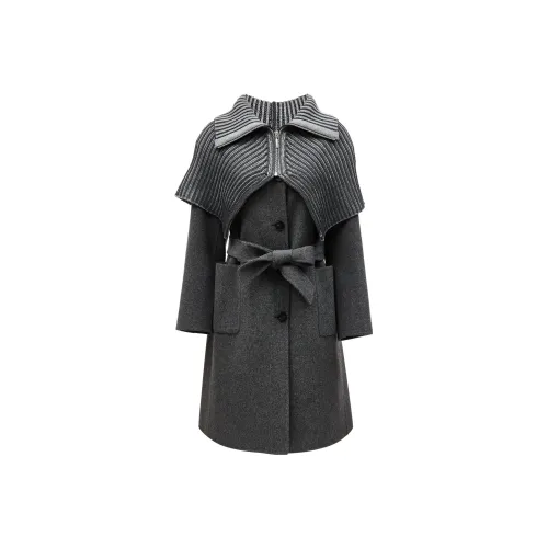 ONLY G40 Dark Photinia Gray Yarn Women's Coat