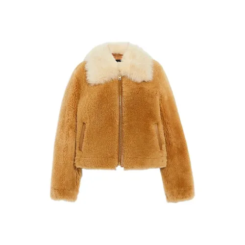 COACH Кожа Куртка Женская Коричневая