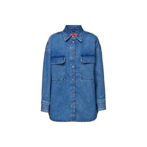 Hugo Boss Denim Jacket Women's Blue Hugo Boss Деним Куртка Женская Синяя