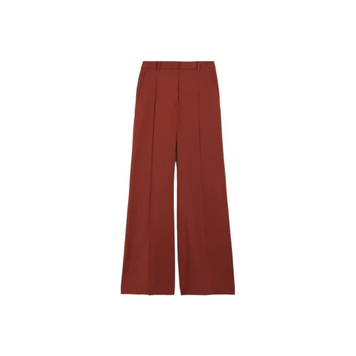 WEEKEND MaxMara Расклешенные брюки из трикотажной ткани повседневные женские кирпично-красного цвета