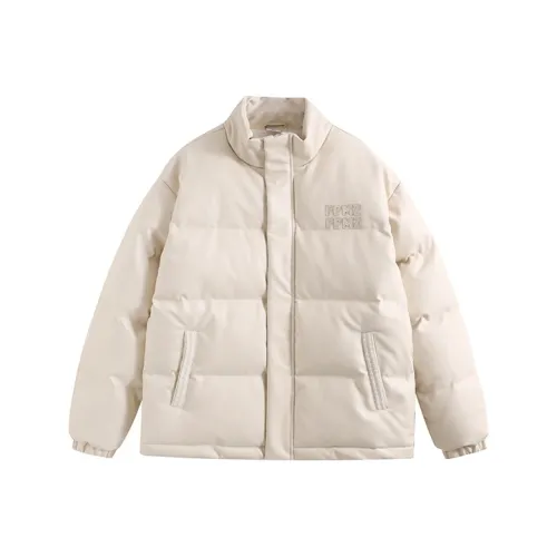 FPMZ Letter Stand Collar Loose Fit Cotton Down Jacket Unisex FPMZ Письмо Воротник-стойка Свободный крой Пуховая куртка Унисекс