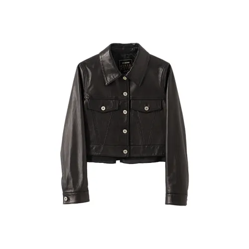 YUMOMO STAR Премиум черные женские кожаные куртки