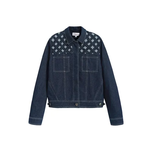 JI CHENG Denim Jacket Женская Темно-синий