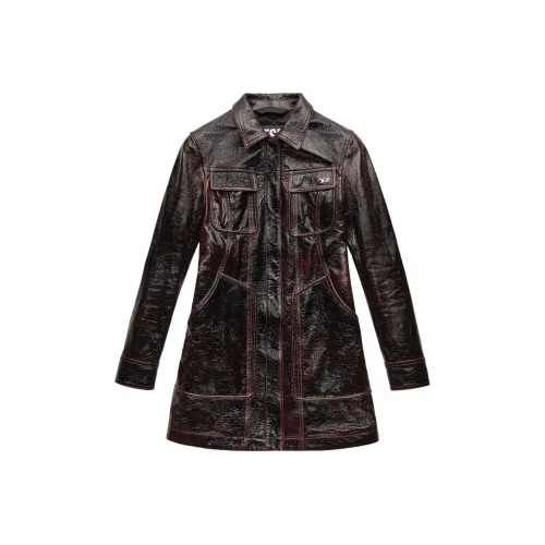 DIESEL Черные Женские Кожаные Куртки