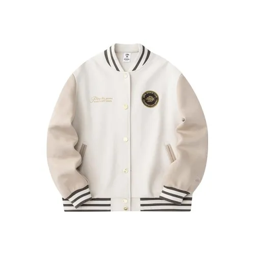 ANTA Life Collection Бейсбольная куртка Женская Нюдовый абрикосовый Белый