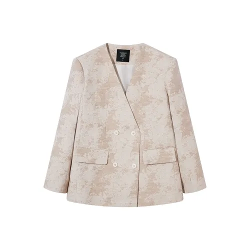 Ouyang Бизнес-костюм женский бежевый абрикосовый