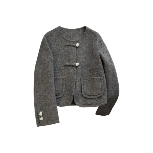 TOUCH Укороченное пальто женское серого цвета