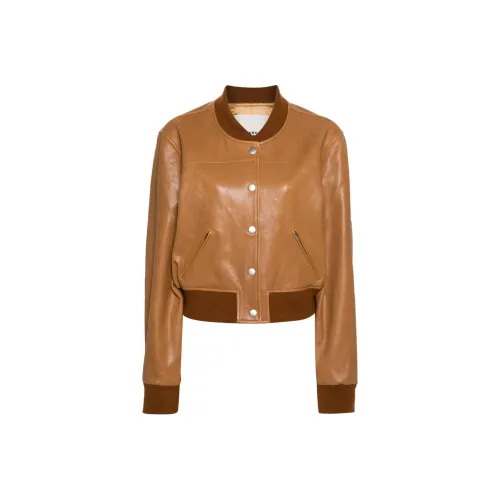 ISABEL MARANT Цвет коньяка Коричневый Женские Кожаные куртки