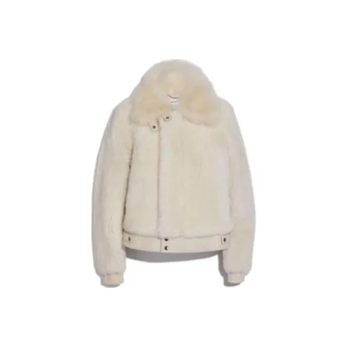 COACH Экрю Женское короткое пальто