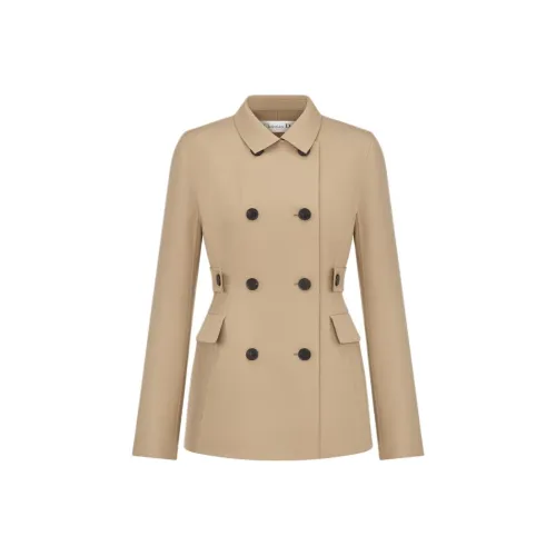 DIOR Фестиваль Циси Коллекция Осень-Зима 2024 Бизнес-костюм Пальто Женское Бежевое