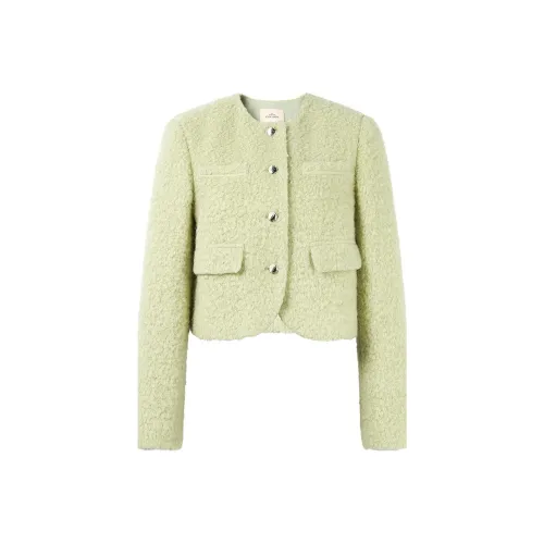 COCOON Cropped Coat Women's Fruit Green COCOON Укороченное пальто женское фруктовый зеленый