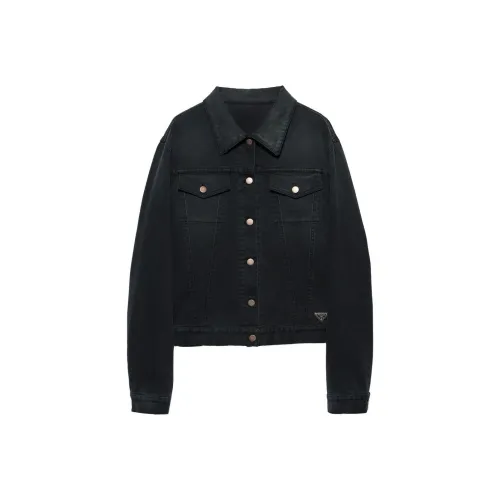 PRADA FW24 Denim Jacket Women's Black