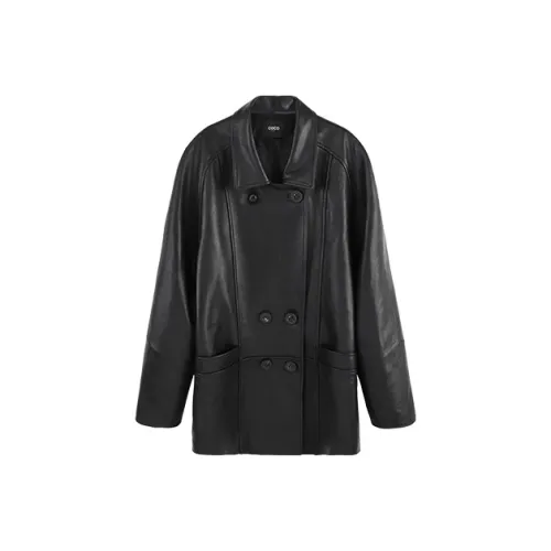 Coco Limited Классическая черная женская кожаная куртка