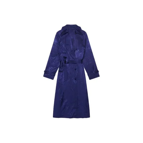 BALENCIAGA Темно-синий Женский Тренч