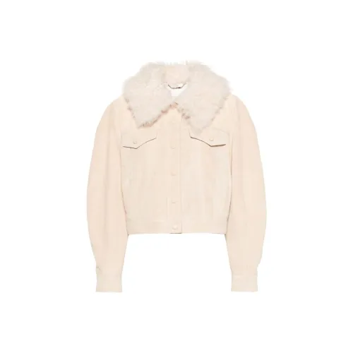 Chloe FW23 Cropped Coat Women's Beige