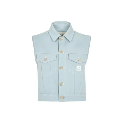 FENDI Светло-синий Женские Жилеты