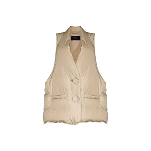 RAF SIMONS Светлый Кофейный Женский Пуховый жилет