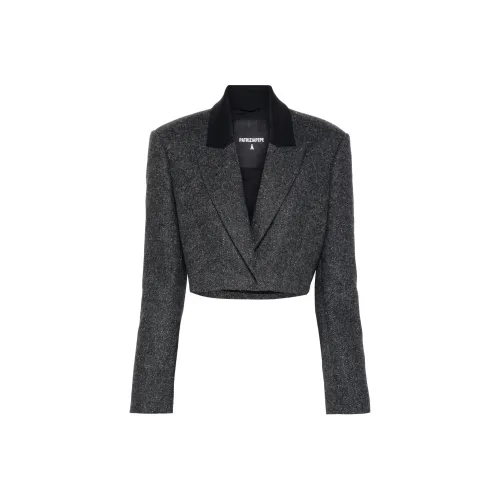 Patrizia Pepe FW24 Бизнес Костюм Пальто Женское Темно-Серое