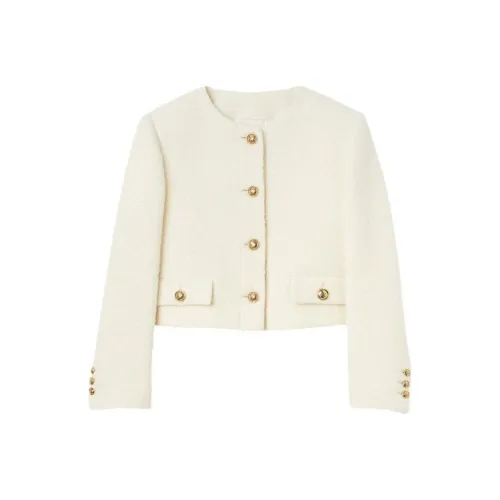 SANDRO Белое Женское Короткое Пальто