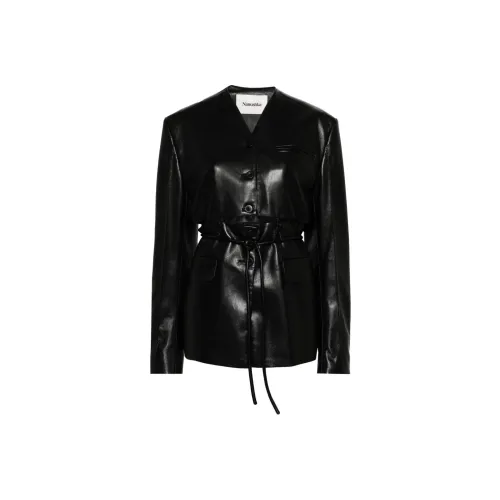 NANUSHKA SS24 Кожаная куртка женская черная