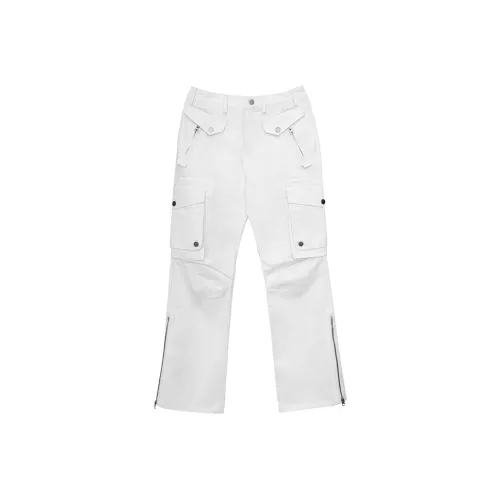Ahhhing Повседневные брюки Унисекс Белый