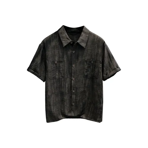 YGQPZHZ Черные Мужские Рубашки