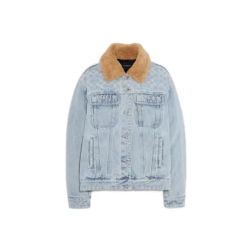 COACH FW22 Denim Jacket Women's Blue
