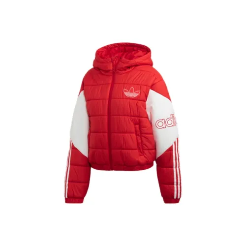 adidas originals Светло-алый Женские Объемные Куртки (Пуфы)