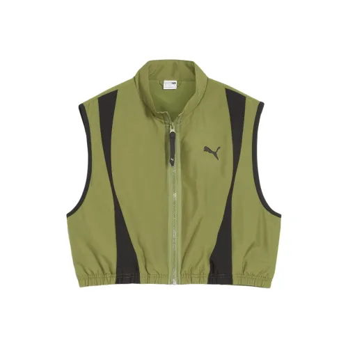 PUMA DARE TO Ткани вязаные Жилет Женские Оливково-зеленый