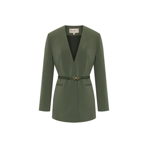 BBLLUUEE Бизнес-костюм женский цвет чайный зеленый