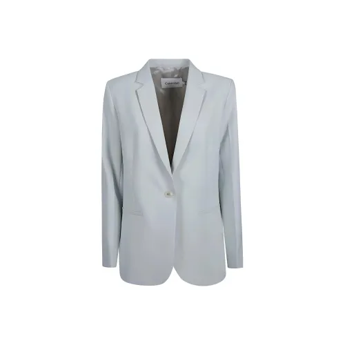 CALVIN KLEIN Бизнес Костюм Пальто Женское Светло-Синий