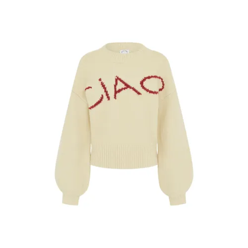 WITH JEAN SS25 CIAO Baby Sweater Knitwear Women's Cream