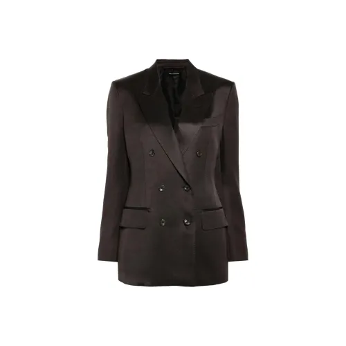 TOM FORD SS24 Бизнес-костюм Пальто Женское Умбра