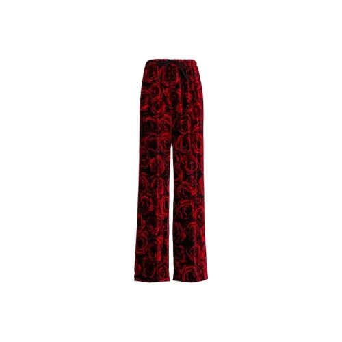 DRIES VAN NOTEN Red Женские Повседневные брюки