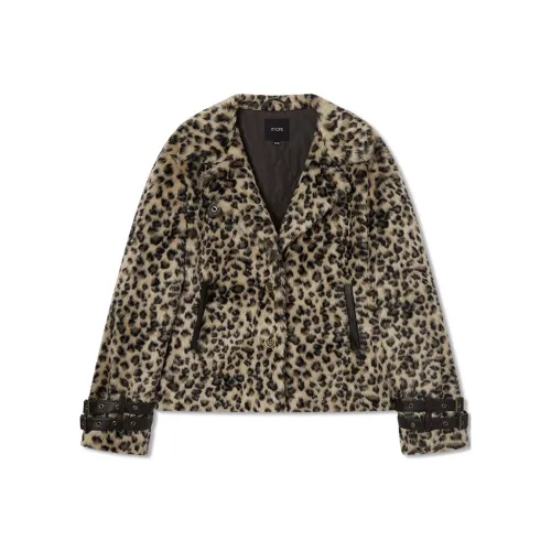 I'M ONE Cropped Jacket Женская с леопардовым принтом