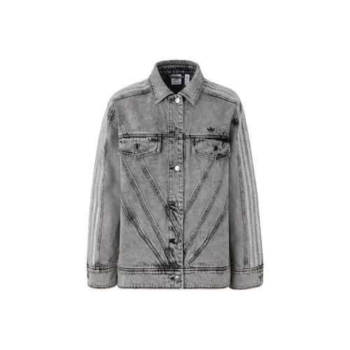 Adidas Originals Embellished Denim Куртка Denim Куртка Женская ACID Зеленый Серый