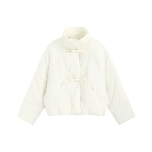 SNZX Экрю Женские Объёмные Куртки (Пуфы)