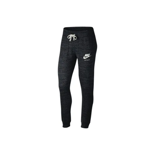 NIKE Темно-серые Женские Вязаные Тренировочные Брюки