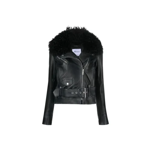 Blumarine Черные Женские Кожаные Куртки