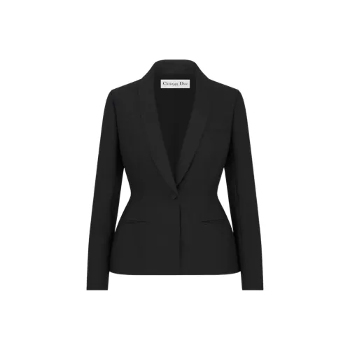DIOR SS24 Бизнес Костюм Пальто Женское Черное