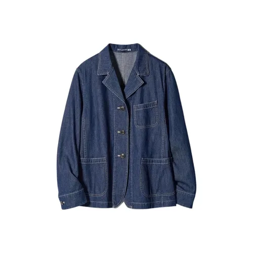 UNIQLO X Ines de la Fressange Темно-синие Женские Джинсовые Куртки