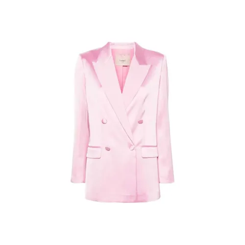 Твинсет Милано SS24 Бизнес Костюм Пальто Женское Ярко-Розовое