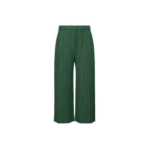 PLEATS PLEASE ISSEY MIYAKE FW22 Повседневные брюки Женские Зеленый