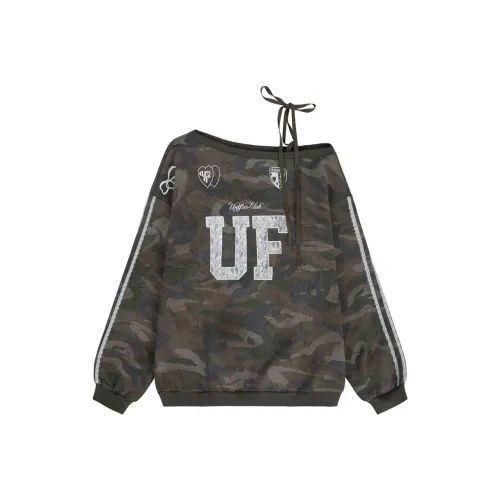 UNIFREE Толстовка Женская Камуфляж Зеленый