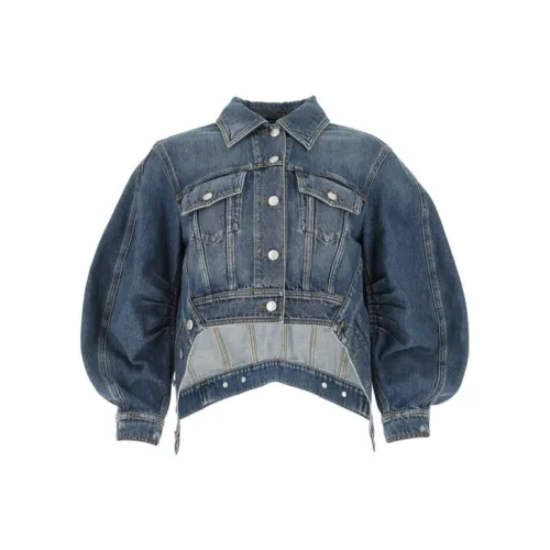 Alexander McQueen Синий Женское короткое пальто