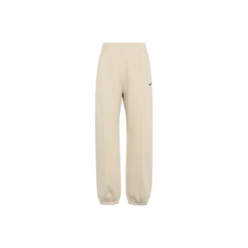 NIKE Овсяный Женские Вязаные Тренировочные Брюки