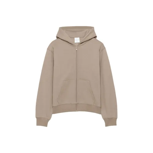 Aritzia Sweatfleece Cozy Флис Perfect Zip Толстовка Толстовка Женские Nomad Тауповый Nomad Серый Умбра
