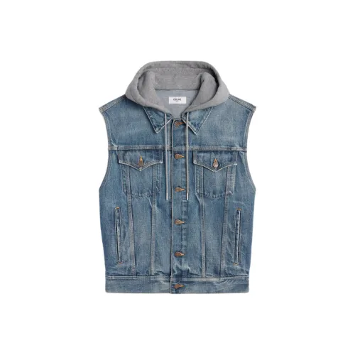 CELINE SS24 Denim Jacket Women's Washed Blue